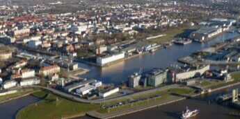 Aerial photo of the AWI campus in Bremerhaven, Germany